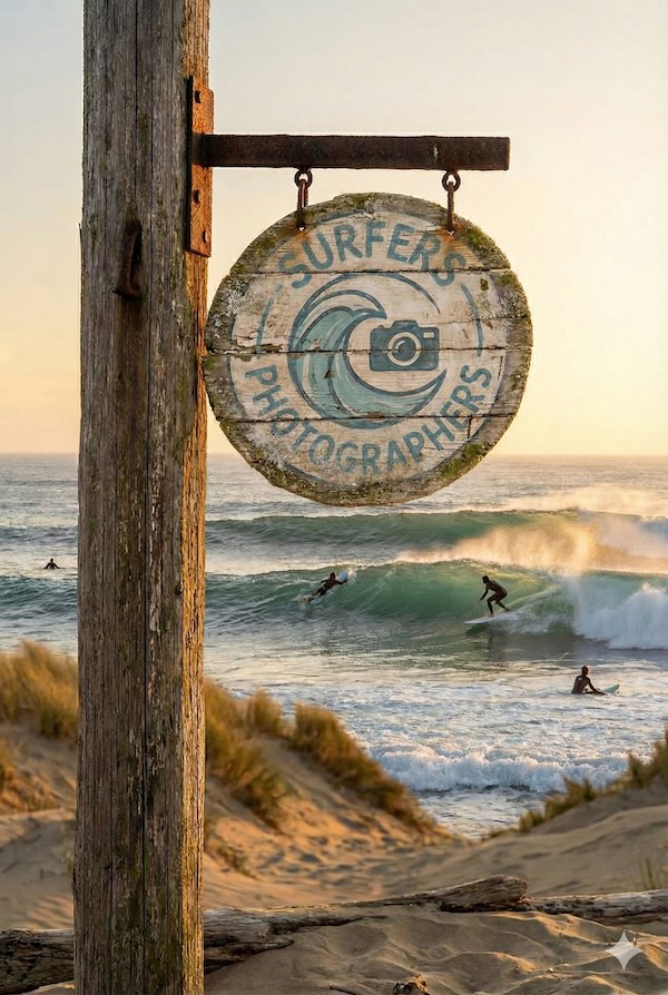 Surfer riding a wave