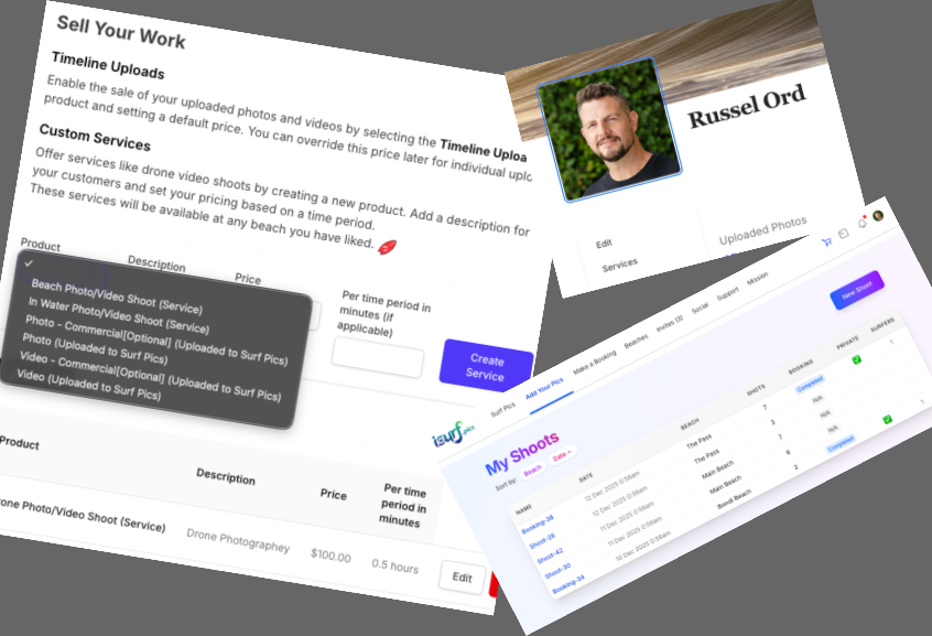 Surfer booking a private session